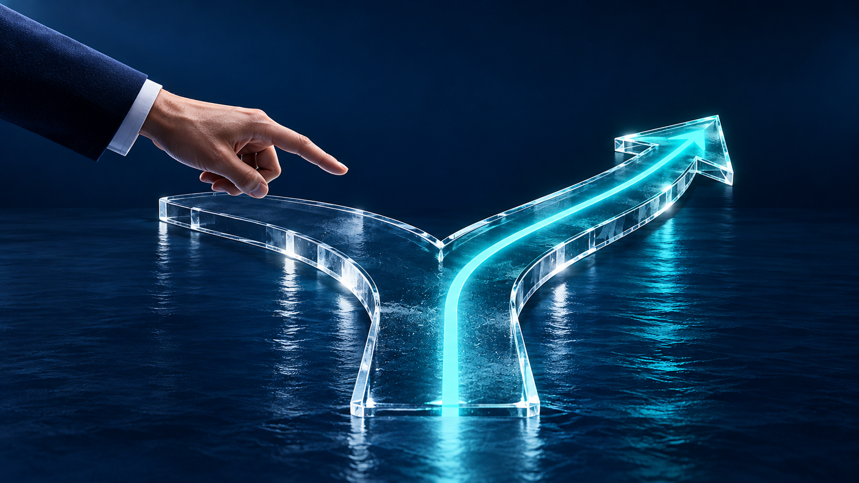 Representación conceptual de Consulting: estructuras y conexiones en azul y aqua